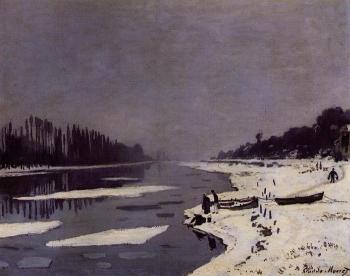 尅勞德 莫奈 Ice Floes on the Seine at Bougival